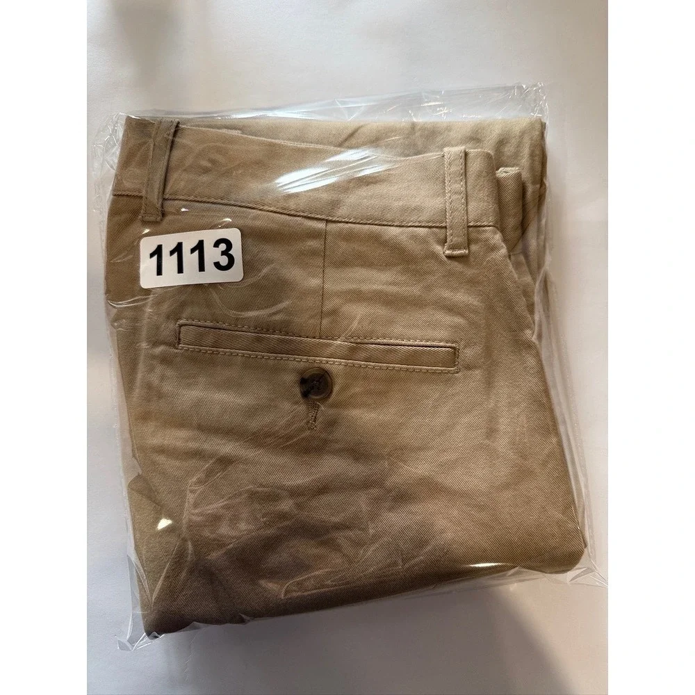 J.Crew Chino Pants Mens 30x30 Khaki Flex Slim Fit Flat Front J1081